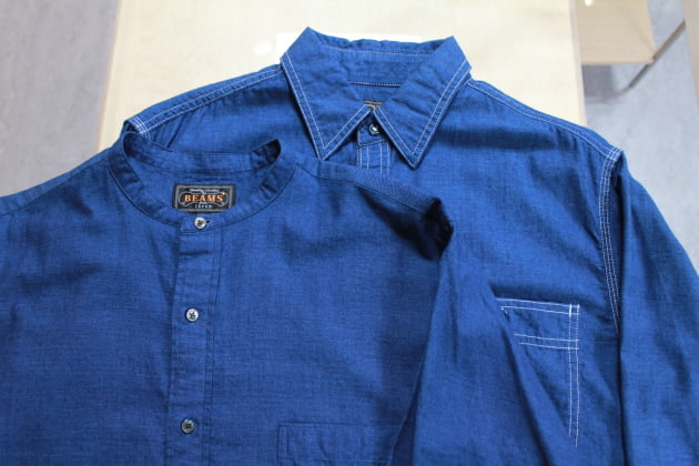 【未使用品】BEAMS+ インディゴ　ベタシャン　ワークシャツ L 今シーズン気になるアイテムは
