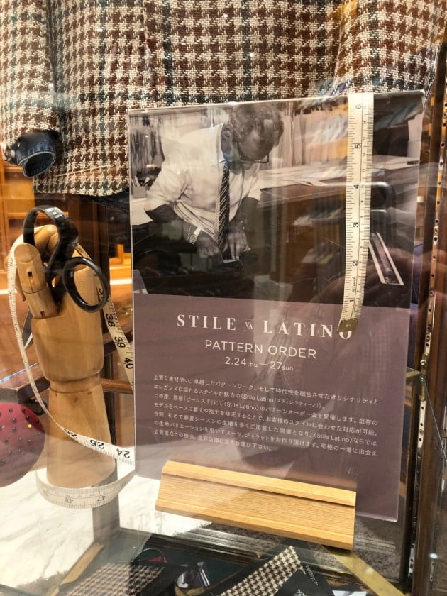 Stile Latino」すでに入荷していたチェック柄スーツと原宿開催の