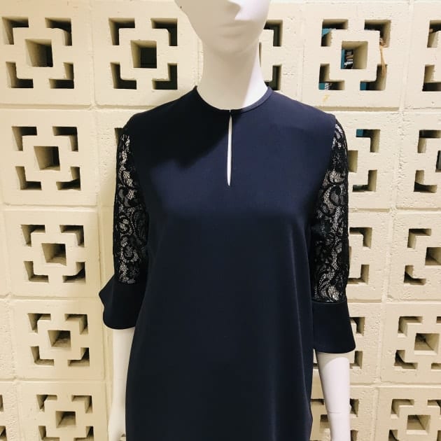 Demi-Luxe BEAMS トリアセ レーススリーブ ワンピース Demi-Luxe BEAMS トリアセ レーススリーブ ワンピース