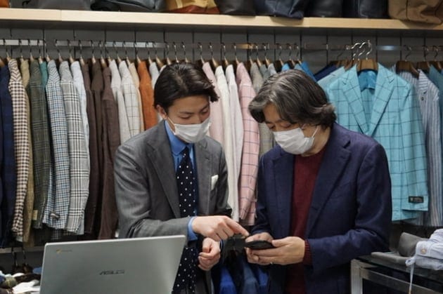 BEAMS F スーツ サイズ42 ブルー