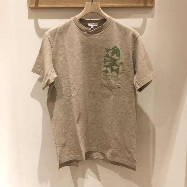 ENGINEERED GARMENTS  Printed Cross Crew Neck T shirt