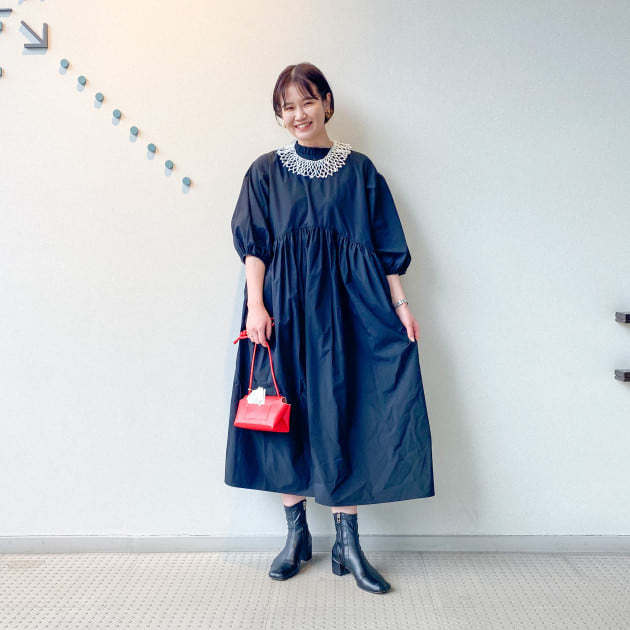 CAROLINA GLASER（カロリナ グレイサー）ビーズビスチェ付 ワンピース