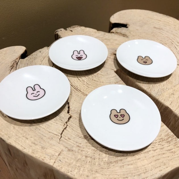 確認*_ _)画像二枚♡ミニくま皿♡楕円皿♡お箸♡スプーン♡オーダー