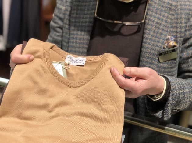 BEAMS F イタリア製 コットンニット ネイビー サイズ50 メンズ BEAMS F ポロシャツ 「別注」MORGANO / コットン ショート