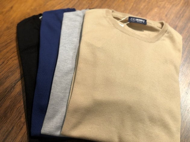 BEAMS F イタリア製 コットンニット ネイビー サイズ50 メンズ BEAMS F ポロシャツ 「別注」MORGANO / コットン ショート