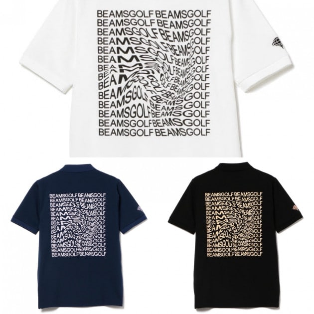 ORANGE / GOLF ＜MEN＞BEAMS サイケデリックロゴ ポロシャツ LABEL - www.musicite.net