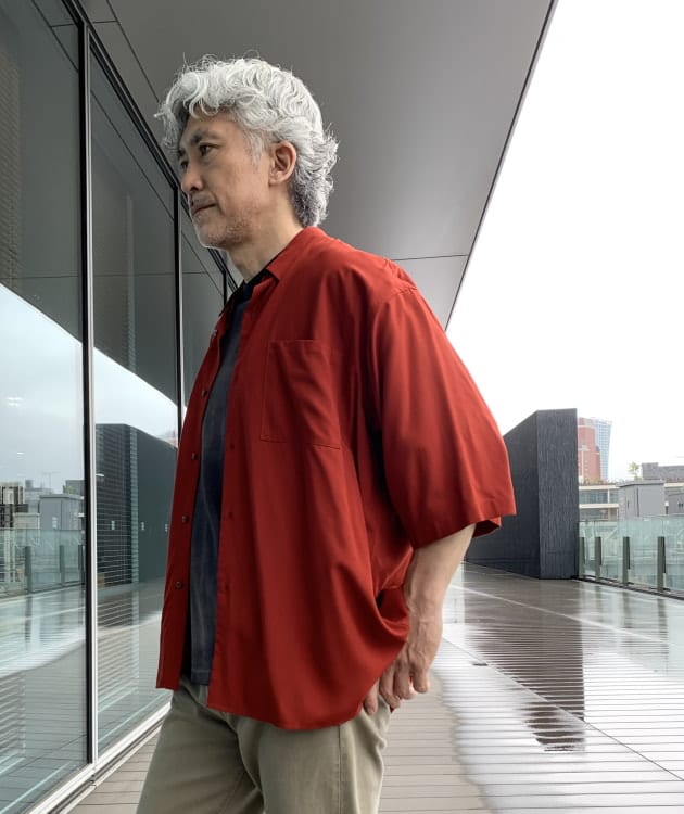 ’84年製!YES“ワールド·ツアー1984”BBシャツ(ラグラン)　グレー×白 セール】ビッグシルエットドレープリラクシングドルマンバンドカラー