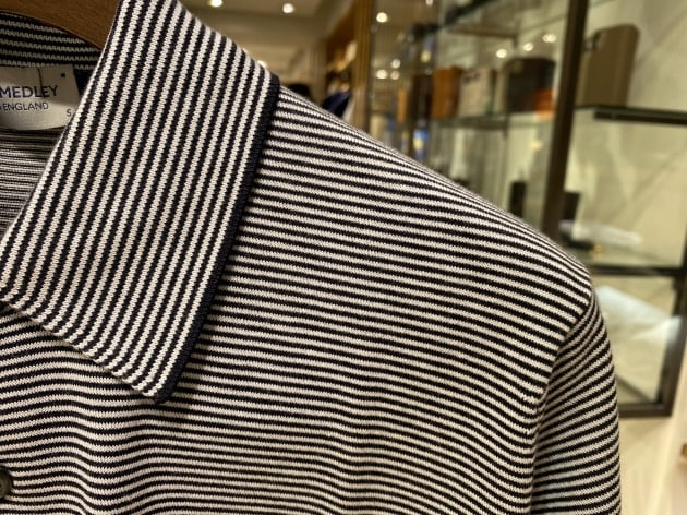 JOHN SMEDLEY（ジョンスメドレー）＞クラシックなボーダーニットポロ