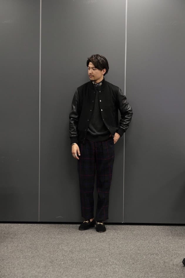 CINQUANTA × BEAMS F / 別注 コンビレザー スタジャン 46 - レザー