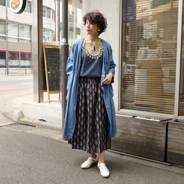 久留米絣のプルオーバーシャツ－Late Summer Living－｜fennica