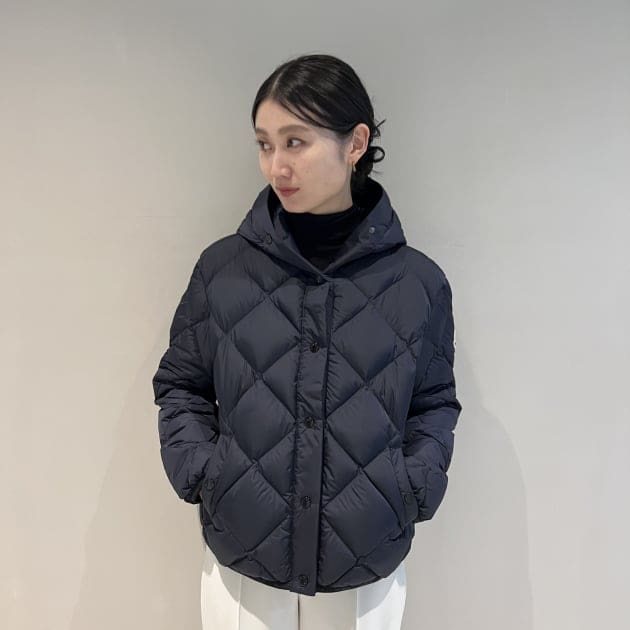 モンクレールダウン　MONCLERショート丈ネイビーSMONCLER