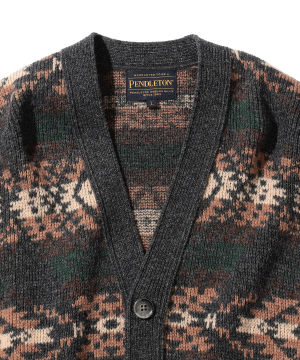 BEAMSコラボ！ Pendleton ブラック カーディガン PENDLETON