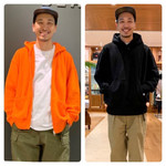 秋はやっぱりパーカーですよね。