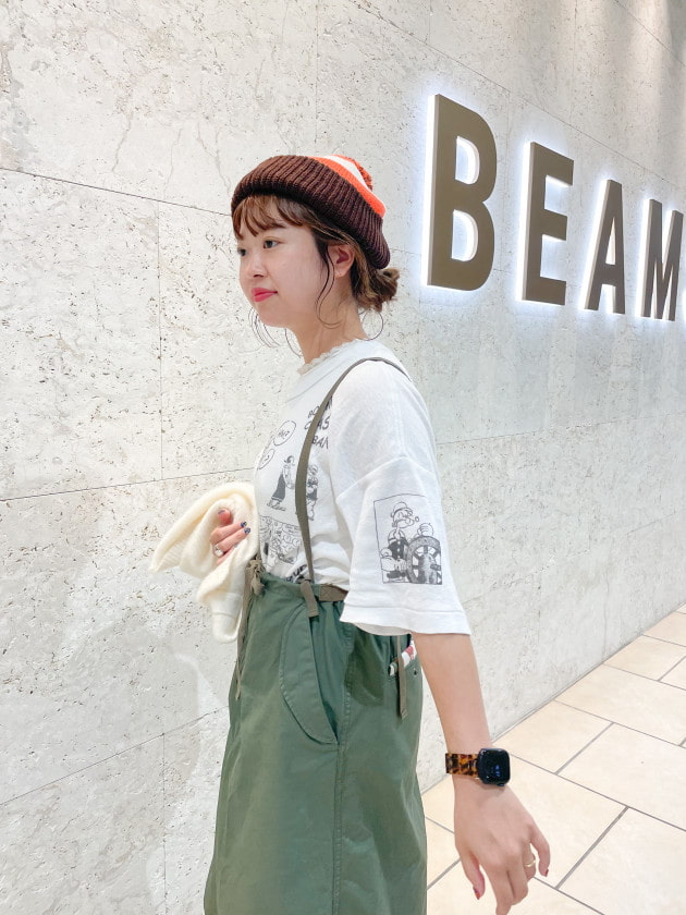 beamsboy オーバーパンツガーメントダイ サロペット グリーン BEAMS BOY（ビームスボーイ）の「BEAMS BOY / US ARMY オーバー