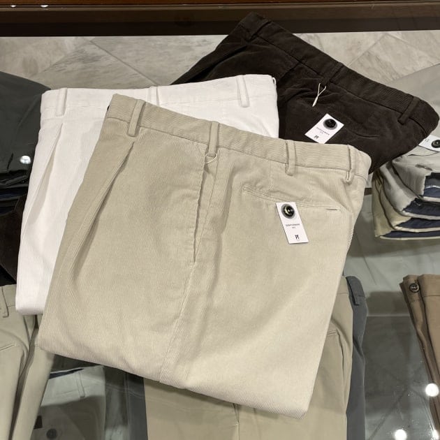 J7072新品 PT torino リネンコットン1プリーツパンツ ベージュ52 PT