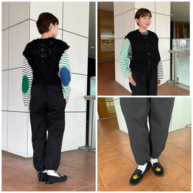 ニコタマ着回し企画】BEAMS BOY / エルボーパッチ バスク ロング