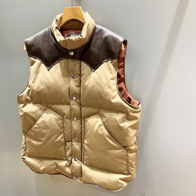 SUGAR CANE × BEAMS / 別注 Yoke Down Vest