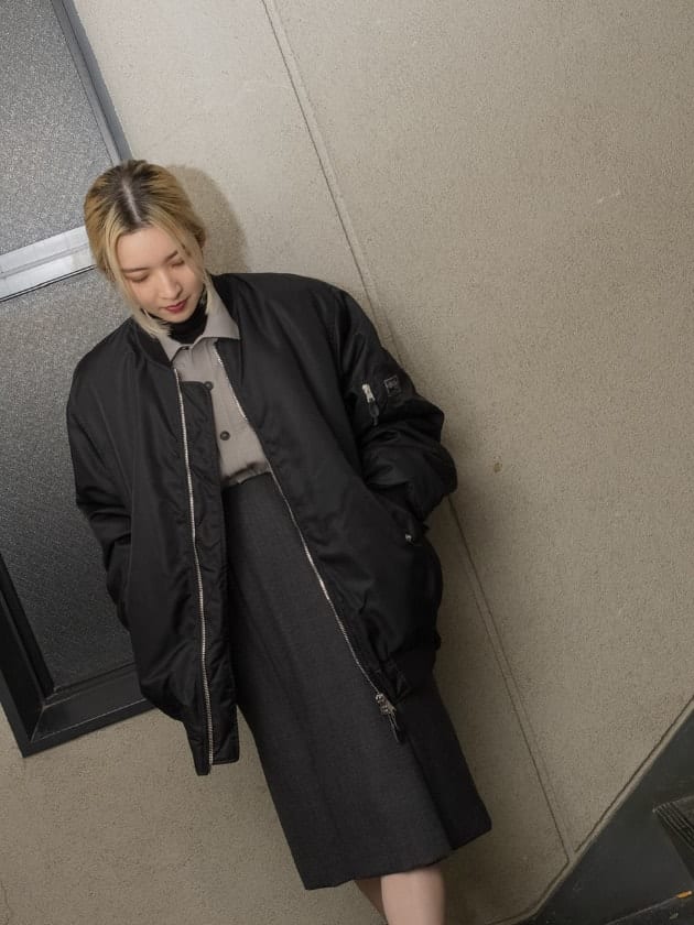 RAF SIMONS ロング ボンバージャケット