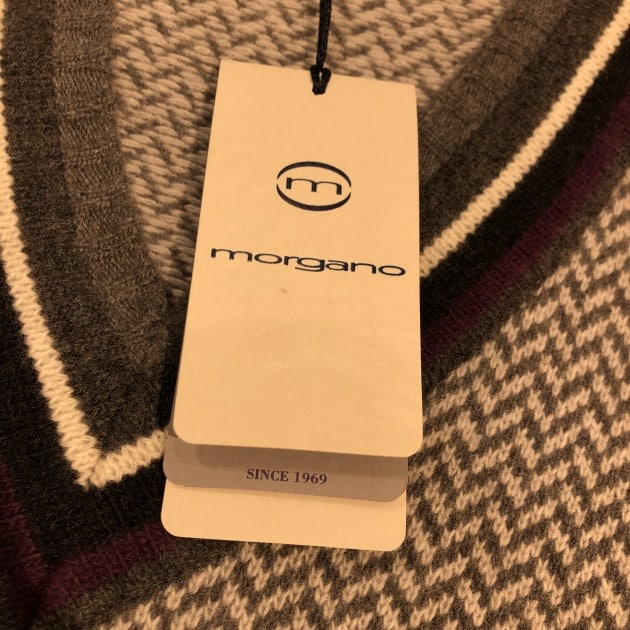 ＜MORGANO＞ヘリンボーンニット