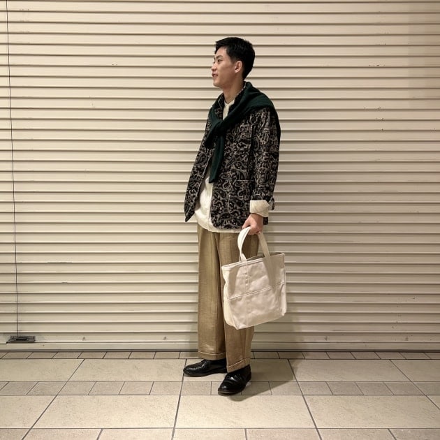★現行モデル★ BEAMS＋ カフスジャケット コーデュロイ ペイズリー L コーデュロイ×伝統模様〜カフスジャケット〜｜ビームス 静岡｜BEAMS