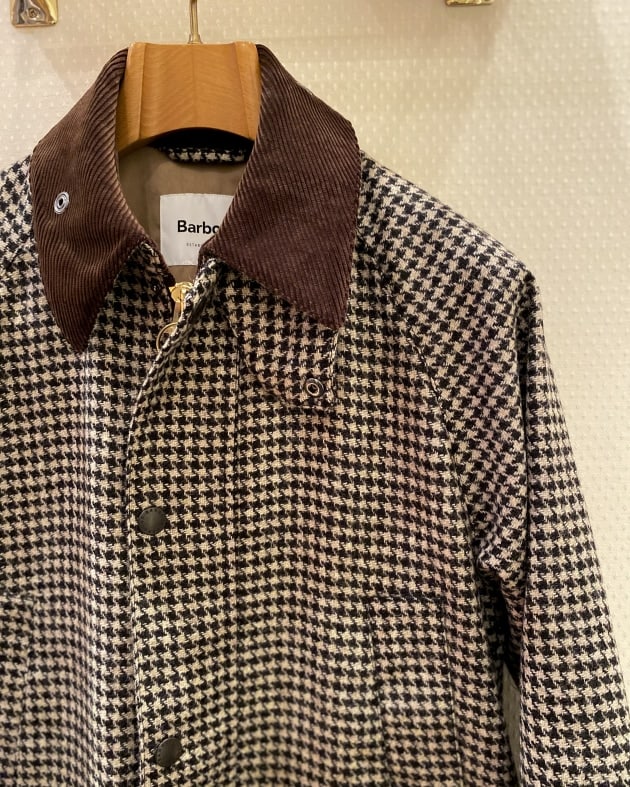 Barbour × BEAMS F / 別注 BEDALE-F ハウンドトゥース