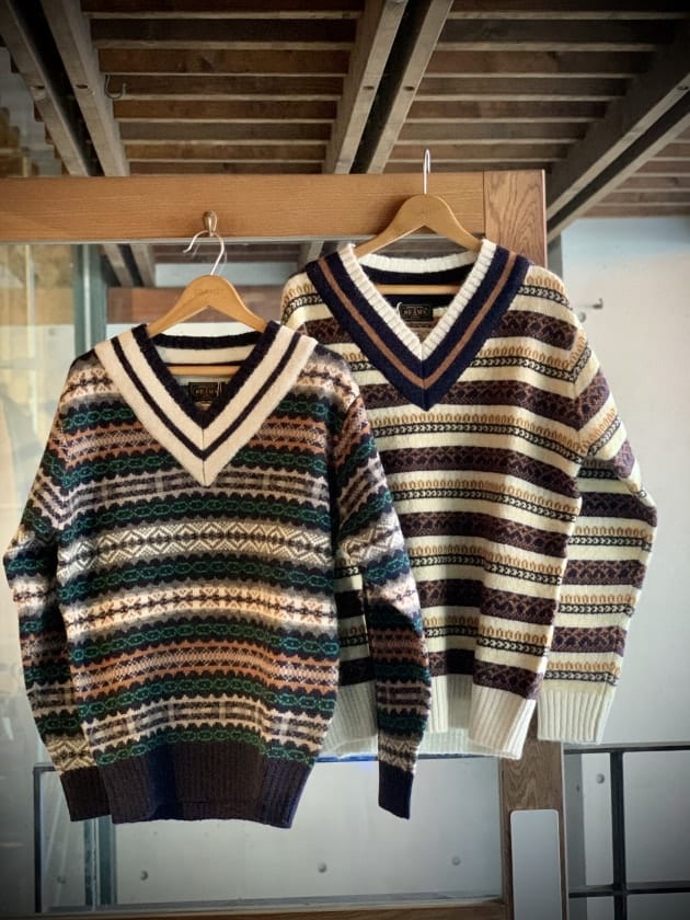 gim×BEAMS PLUS Mix Pattern Knit｜BEAMS PLUS（ビームス プラス）｜BEAMS