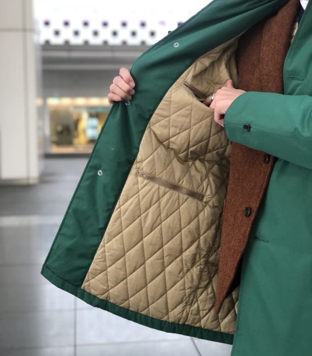 BEAMS PLUS テトロンコットン シャンブレー パフ ハーフコート BEAMS PLUS（ビームスプラス）の「BEAMS PLUS / テトロンコットン