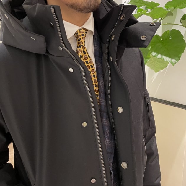 美品 DUNO GEYSER ロングダウン 50 BEAMS F 定価10万超 DUNO（デュノ）の「DUNO / GEYSER フーデッド ロング ダウン