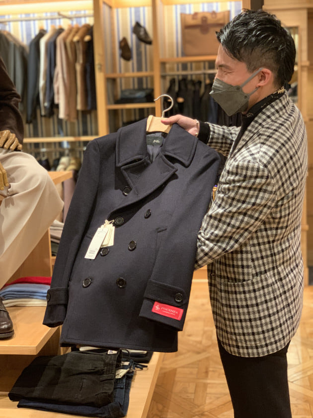 PACENZA ベージュピーコート もっての外 ウール