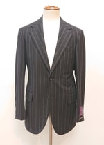 BEAMS F リングヂャケット ハンドラインスーツ編(ブラウンストライプ)