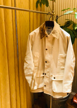 BEAMS F（ビームスF）Barbour × BEAMS F / 別注 BEDALE-F オフホワイト