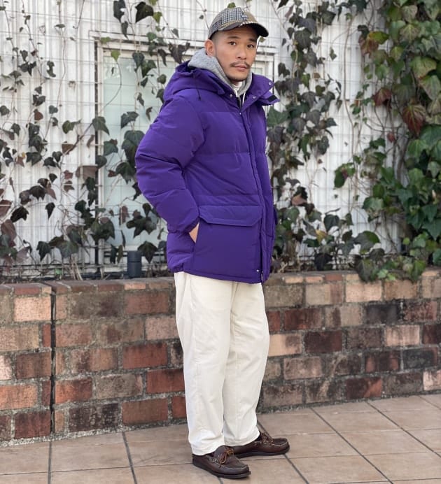 BEAMS　フード付きパープルダウンジャケット XL 松岡オススメ【SALEアイテム】紹介します！｜ビームス 辻堂｜BEAMS