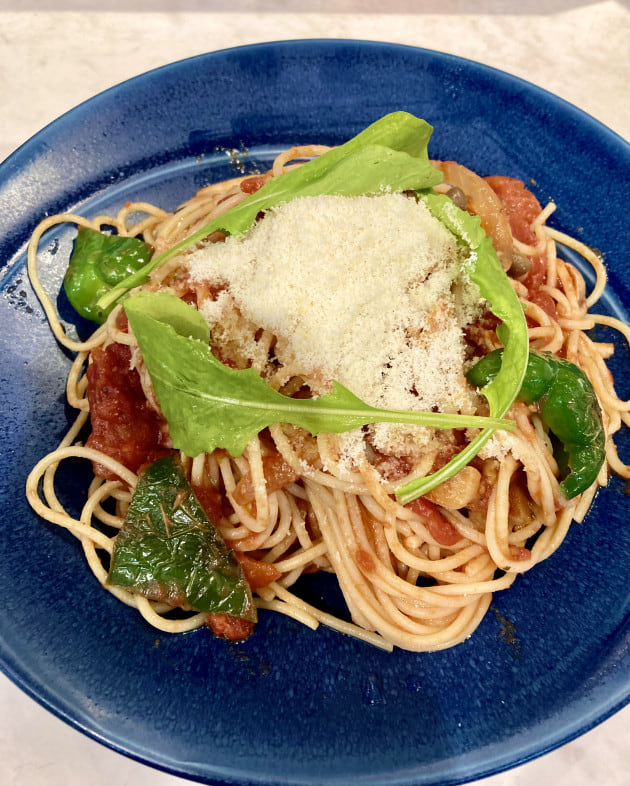 オバんです。本日のランチ☺︎“トマトパスタ”vol.205