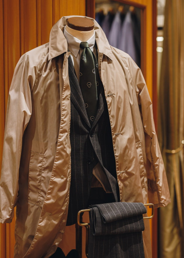 美品 BEAMS F フレンチステンカラーコート ベージュ 48