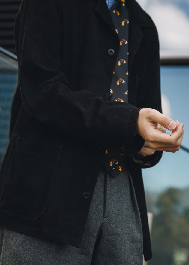 CINQUANTA × BEAMS F スエードカバーオール 46 M ブラック CINQUANTA〉スエードカバーオール｜ビームス ライフ 横浜｜BEAMS