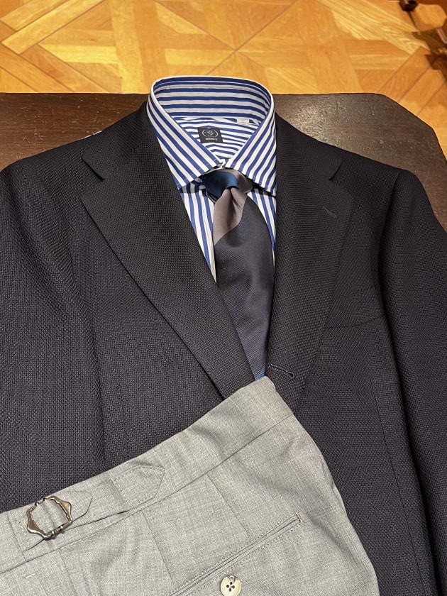 新品] BEAMS F HANDMADE RING JACKET ストライプ 今季もご用意しており