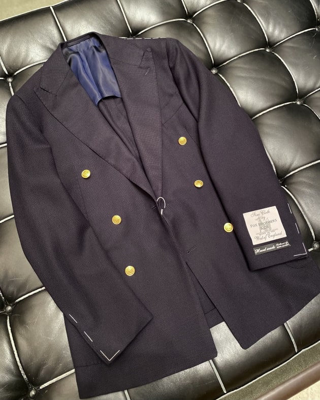 BEAMSF RINGJACKETハンド FOXBROTHERS ブレザー52 半 衿 黒