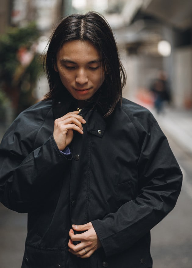 Barbour BEAMS F 別注 BEDALE SL NAVY | nate-hospital.com