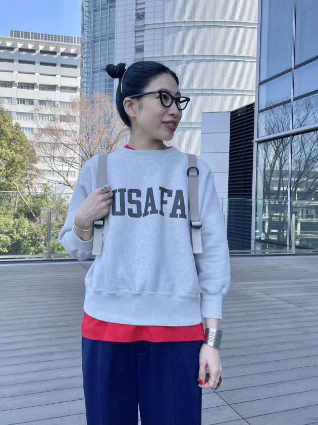 トップスBUZZ RICKSONS ビームス USAFA SWEAT CREW NECK