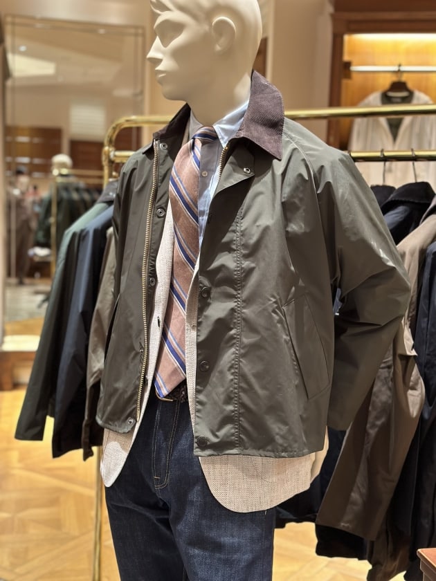 Barbour × BEAMS F / 別注 TRANSPORT JACKET状態