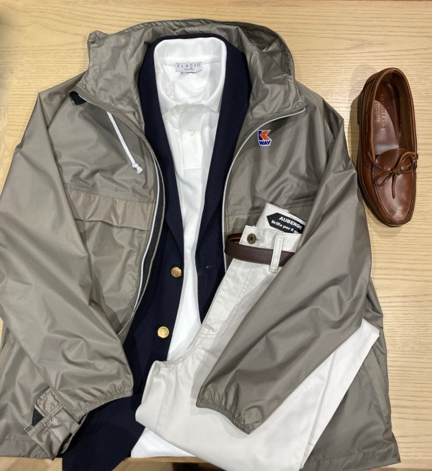 K-WAY フード付きナイロンジャケット M グレー 中古・古着通販】K-WAY