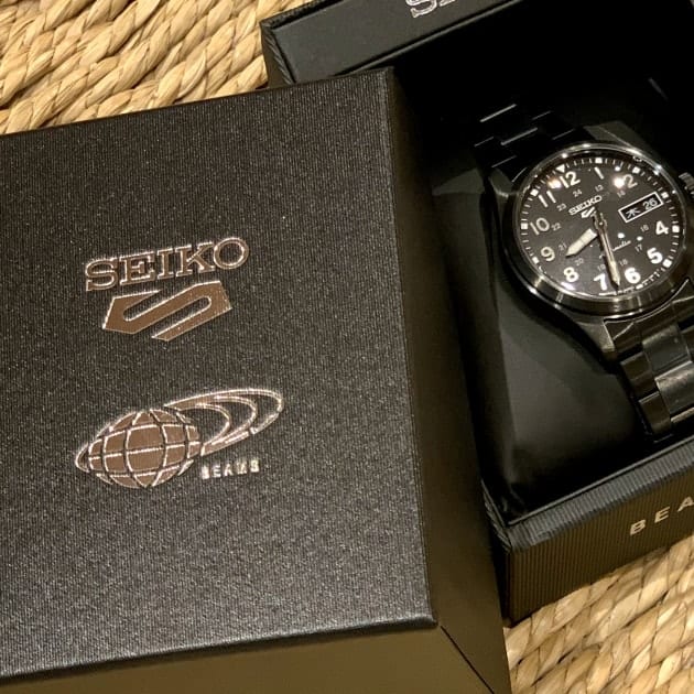 SEIKO ビームス 別注 セイコー5 ブラック FIELD WATCH BLACK SEIKO BEAMS