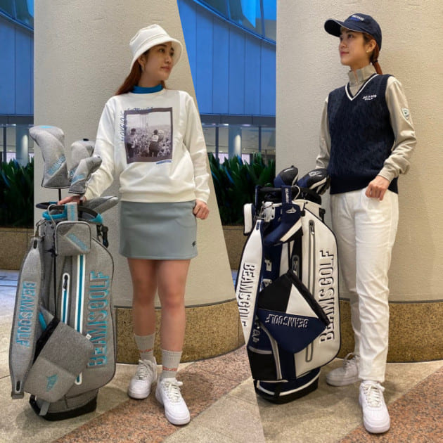 BEAMS GOLF / new スタンド キャディバッグ 3■ネイビー