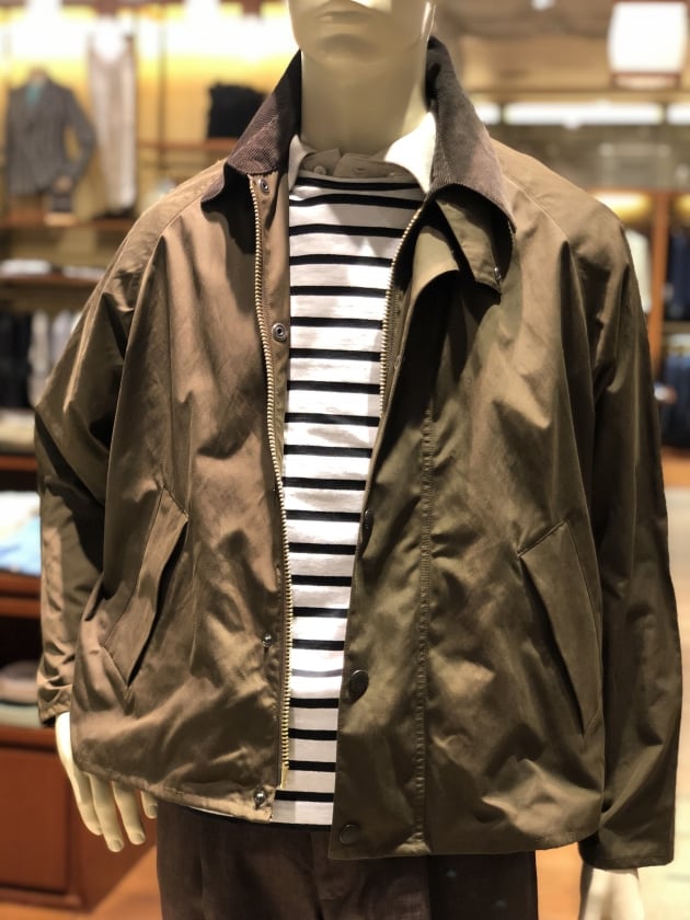 独特の上品 Barbour × BEAMS F / TRANSPORTピーチドコットン 38