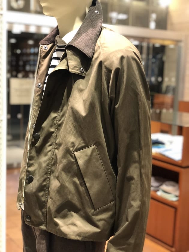 独特の上品 Barbour × BEAMS F / TRANSPORTピーチドコットン 38