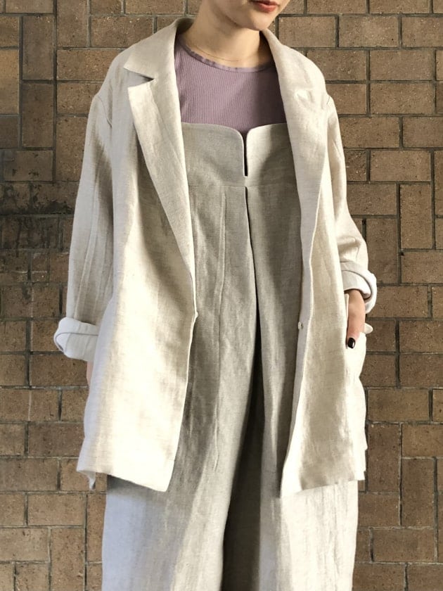 SANA 1 in 75 x Pilgrim Surf+Supply サナ ピルグリム サーフ+サプライ 24SS 別注 日本製 Combinaison コットンリネン コンビネゾン satp-0750 Free LIGHT BLACK サロペット オールインワン オーバーオール【中古】【sana × Pilgrim Surf+Supply】 Pilgrim Surf+Supply（ピルグリム サーフ+サプライ）SANA 1 in 75