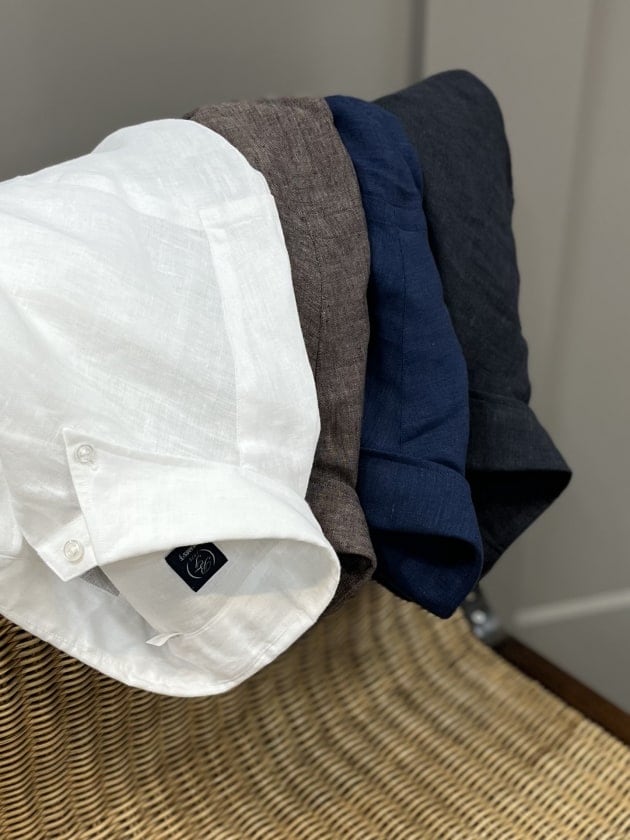 〈BEAMS F〉linen pullover BD shirts
