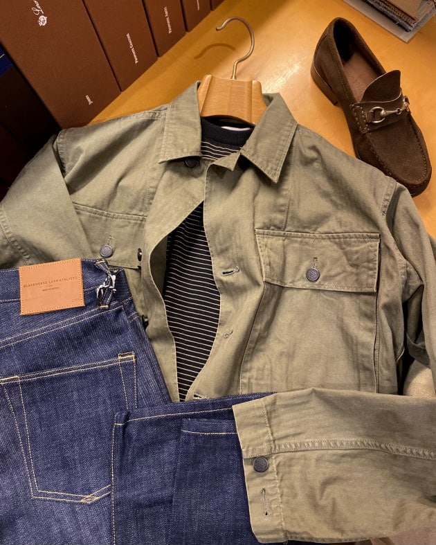 AUBERGE〉New Arrival 別注ユーティリティシャツブルゾン