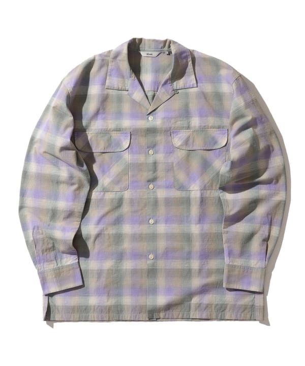 beams ラムレザーシャツ BEAMS（ビームス）の「□BEAMS / レザーチンストショールカラー