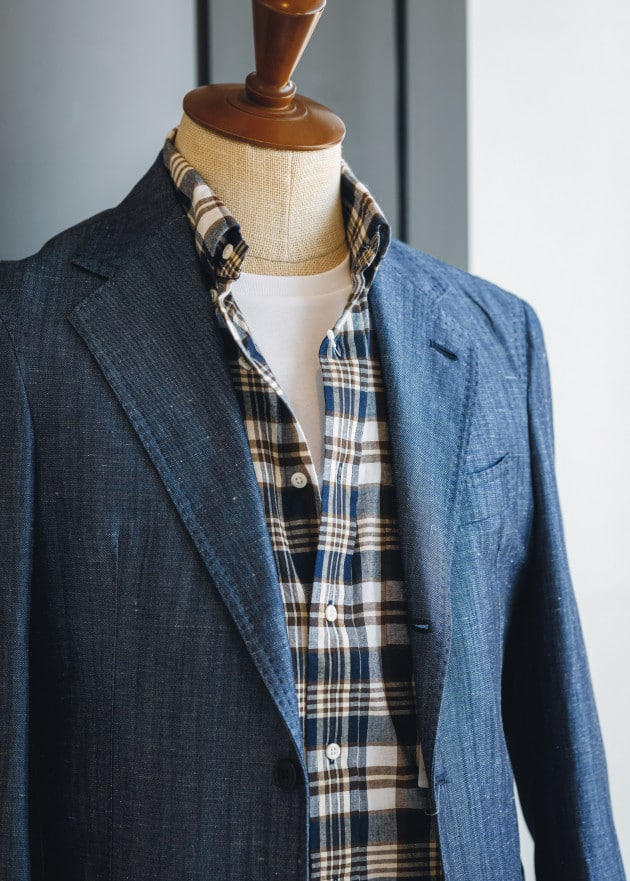 K*様 【美品】 beams GABO ガボ スーツ 42 ネイビー GABO〉予想以上の物に仕上がったネイビージャケット？｜ビームス